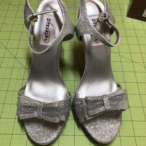 Raven Silver Glitter Heels